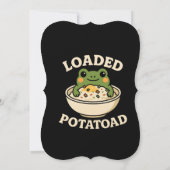 Aardappel Padden Grappige Kikker Ontwerp  Kaart (Achterkant)