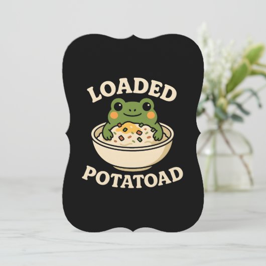 Aardappel Padden Grappige Kikker Ontwerp  Kaart (Staand voorkant)