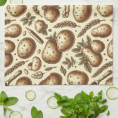 Aardappel Patroon Keukenhanddoek (Gevouwen)