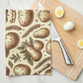 Aardappel Patroon Keukenhanddoek (Quarter Fold)