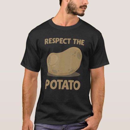 Aardappel respecteer de aardappel t-shirt (Voorkant)