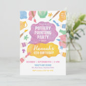 Aardappel Schilderfeest Uitnodiging (Staand voorkant)