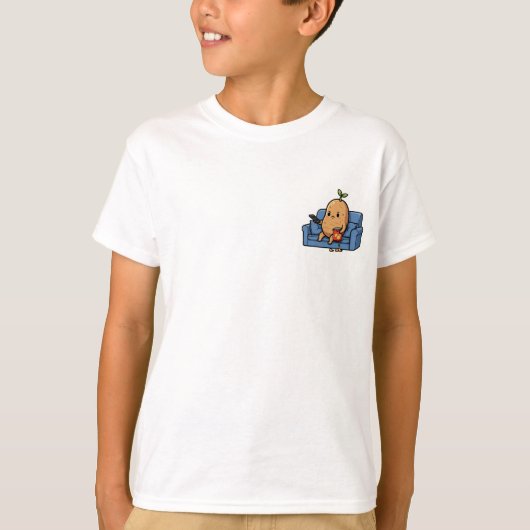 Aardappel Snack Tijd Kinderen T-shirt (Voorkant)