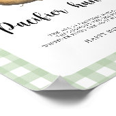 Aardappel - speen zoek baby shower spel poster (Hoek)
