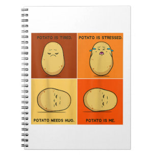 Aardappel Spud Wortel Groente Tater Vegan Liefhebb Notitieboek