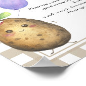Aardappel Tijdscapsule 1e verjaardag geslachtsneut Poster (Hoek)