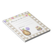 Aardappel verjaardagstijd capsule bericht notitieblok (Schuin)