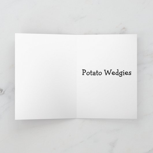 Aardappel wiggen kaart (Binnen)