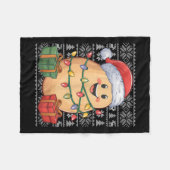 Aardappel Xmas Sweater Style Ugly Santa Hat Potato Fleece Deken (Voorkant (Horizontaal))