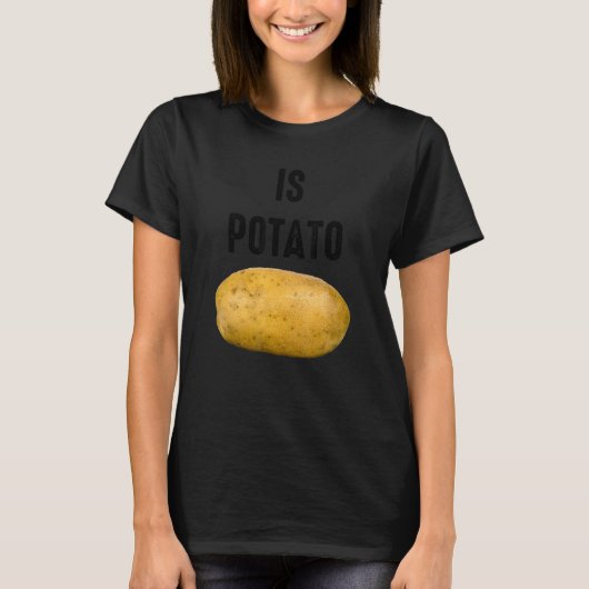 Aardappel zoals te zien op Late Night Television 1 T-shirt (Voorkant)