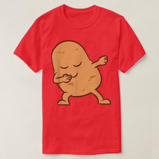 Aardappelaardappelen die aardappelen met vruchtbar t-shirt (Design voorkant)