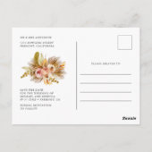 Aardappelboomgaard groen sparen de datum briefkaart (Achterkant)