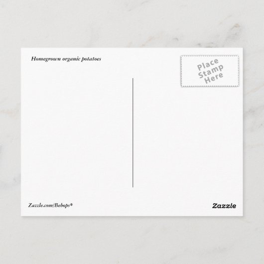 AardappelBriefkaart Briefkaart (Achterkant)