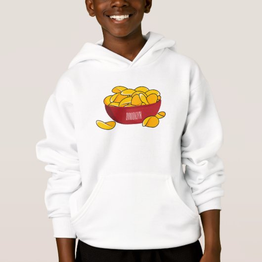 Aardappelchip cartoon illustratie (Voorkant)