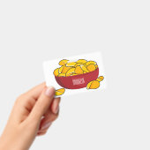 Aardappelchip cartoon illustratie badge (Handheld)