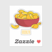 Aardappelchip cartoon illustratie  sticker (Vel)