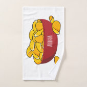 Aardappelchipafbeelding cartoon bad handdoek (Handdoek)