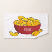 Aardappelchipafbeelding cartoon bad handdoek (Handdoek)