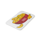 Aardappelchipafbeelding cartoon badmat (Gekanteld)
