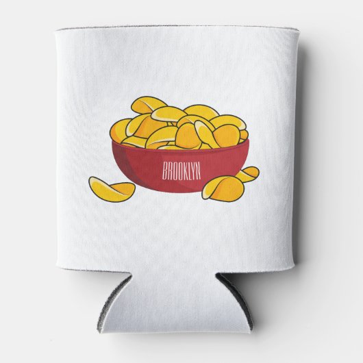 Aardappelchipafbeelding cartoon blikjeskoeler (Voorkant)
