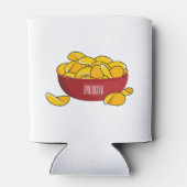 Aardappelchipafbeelding cartoon blikjeskoeler (Achterkant)