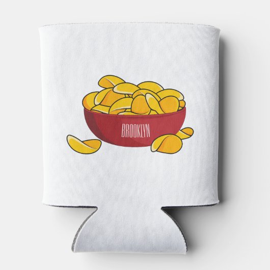 Aardappelchipafbeelding cartoon blikjeskoeler (Achterkant)