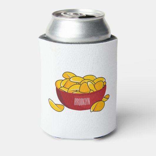 Aardappelchipafbeelding cartoon blikjeskoeler (Blikje Achterkant)