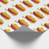 Aardappelchipafbeelding cartoon cadeaupapier (Hoek)