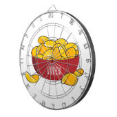 Aardappelchipafbeelding cartoon dartbord (Voorkant Rechts)