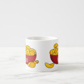 Aardappelchipafbeelding cartoon espresso kop (Voorkant)