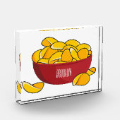 Aardappelchipafbeelding cartoon fotoblokken (Links)