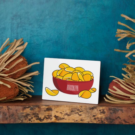 Aardappelchipafbeelding cartoon fotoplaat (Zijkant)