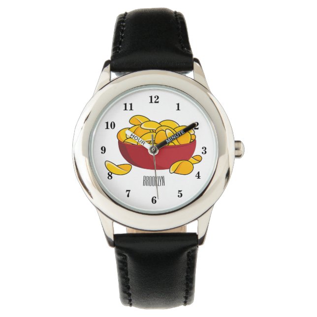 Aardappelchipafbeelding cartoon horloge (Voorkant)