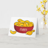 Aardappelchipafbeelding cartoon kaart (Gele Bloem)