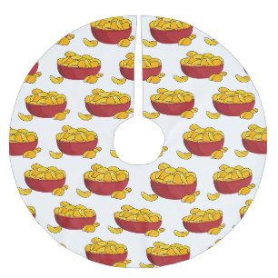 Aardappelchipafbeelding cartoon kerstboom rok