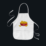 Aardappelchipafbeelding cartoon kinder schort<br><div class="desc">Aardappelchipafbeelding cartoon</div>