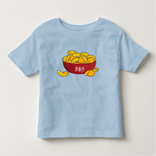 Aardappelchipafbeelding cartoon kinder shirts