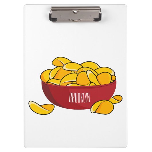 Aardappelchipafbeelding cartoon klembord (Voorkant)