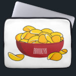Aardappelchipafbeelding cartoon laptop sleeve<br><div class="desc">Aardappelchipafbeelding cartoon</div>