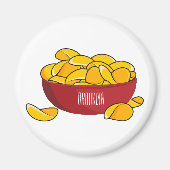 Aardappelchipafbeelding cartoon magneet (Voorkant)