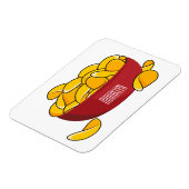 Aardappelchipafbeelding cartoon magneet (Linkerzijde)