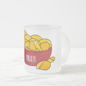 Aardappelchipafbeelding cartoon matglas koffiemok (Voorkant rechts)