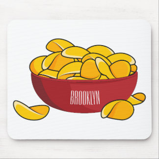 Aardappelchipafbeelding cartoon muismat