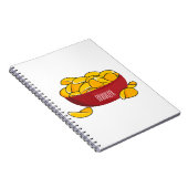 Aardappelchipafbeelding cartoon notitieboek (Rechterzijde)