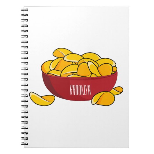 Aardappelchipafbeelding cartoon notitieboek (Voorkant)