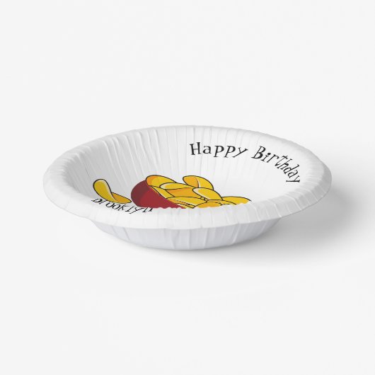 Aardappelchipafbeelding cartoon papieren kommen (Gebogen)