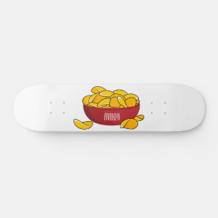 Aardappelchipafbeelding cartoon persoonlijk skateboard