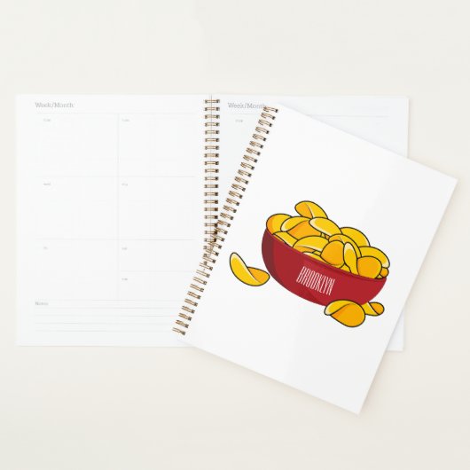 Aardappelchipafbeelding cartoon planner (Display)