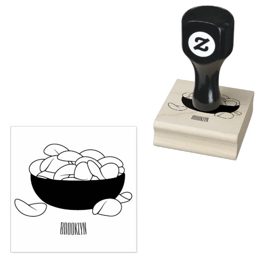 Aardappelchipafbeelding cartoon rubberstempel (Gestempeld)