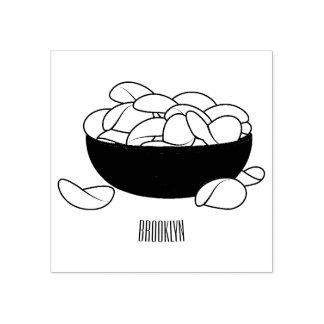 Aardappelchipafbeelding cartoon rubberstempel